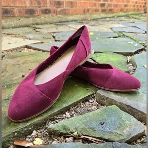 Toms Burgundy Women's Flats